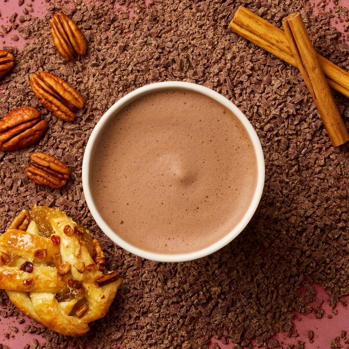 Pecan Cinnamon Danish Hot Chocolate Flakes - Hotel Chocolat - Hotel Chocolat