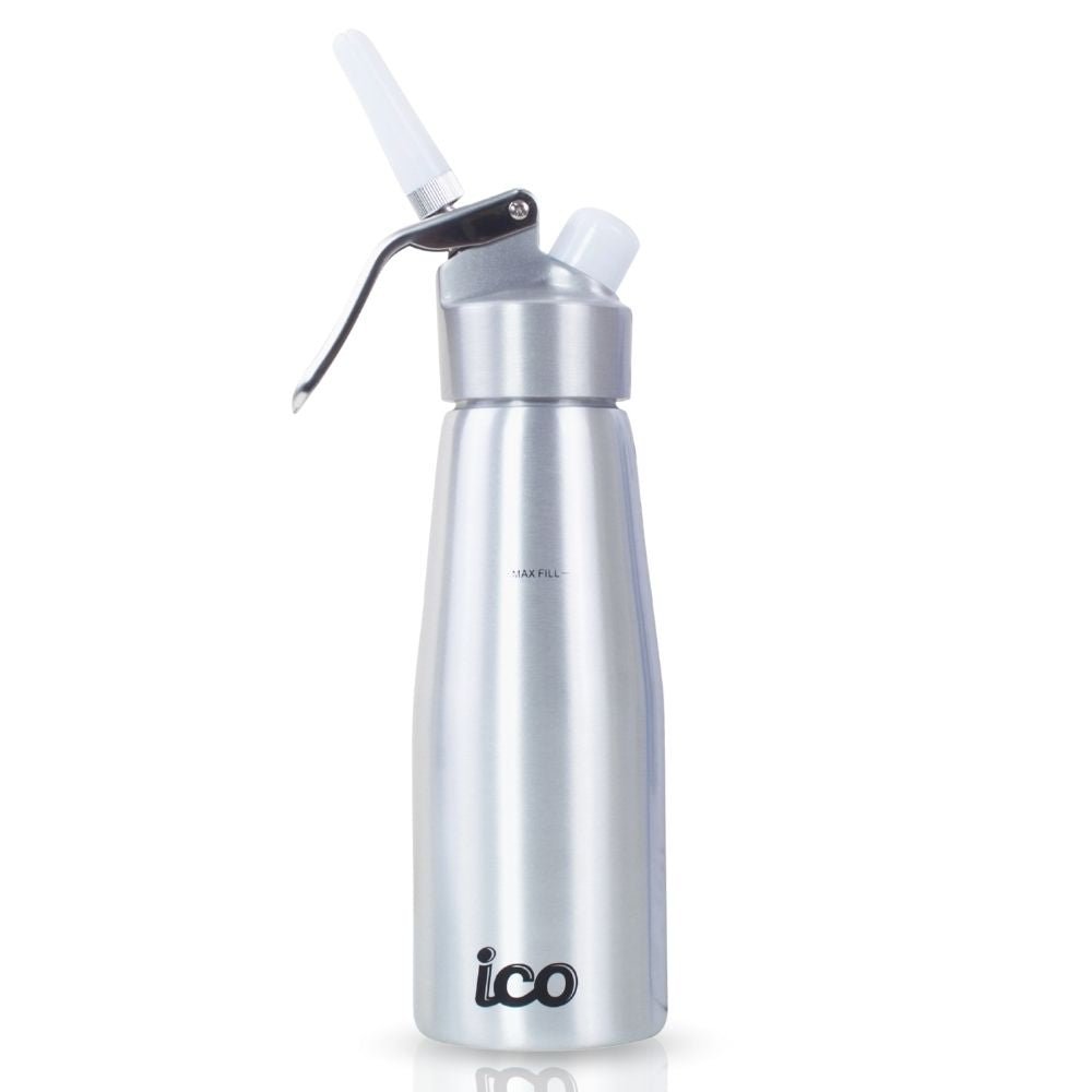 ICO Professional Aluminum Whipped Cream Maker Dispenser (1 Pint/0.5L) - Hotel Chocolat - without Chargers - Impeccable - O