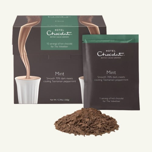 Mint Dark Hot Chocolate Flakes - Velvetiser - by Hotel Chocolat