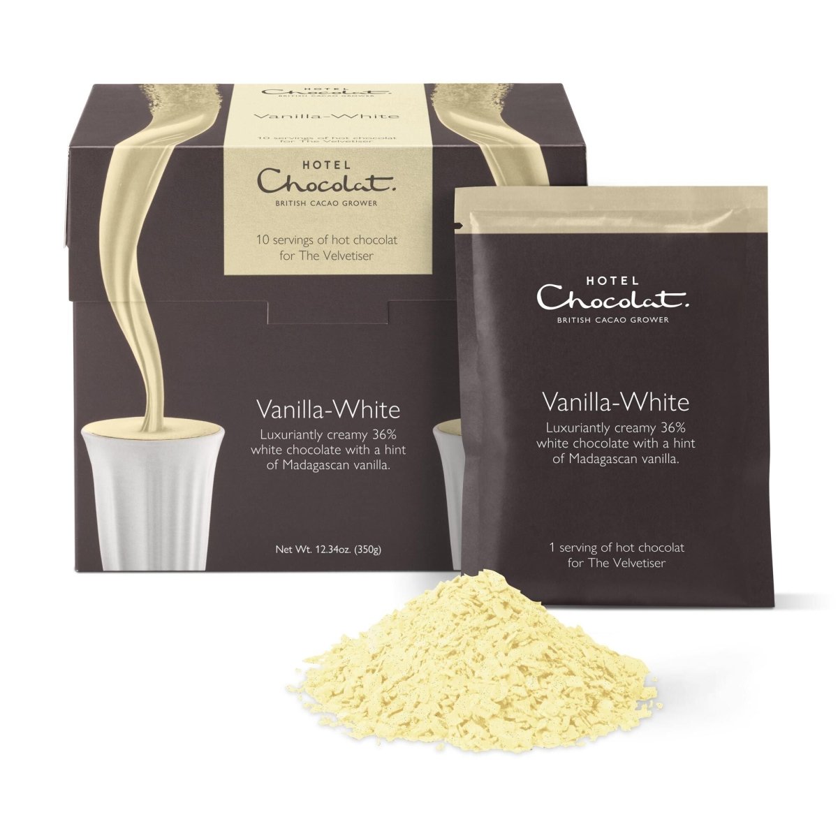 Vanilla White Hot Chocolate Flakes - Velvetiser - by Hotel Chocolat