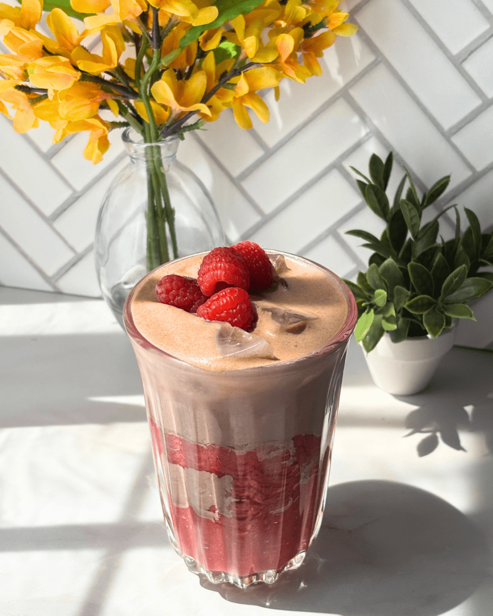 Layered Raspberry Iced Chocolate - Hotel Chocolat