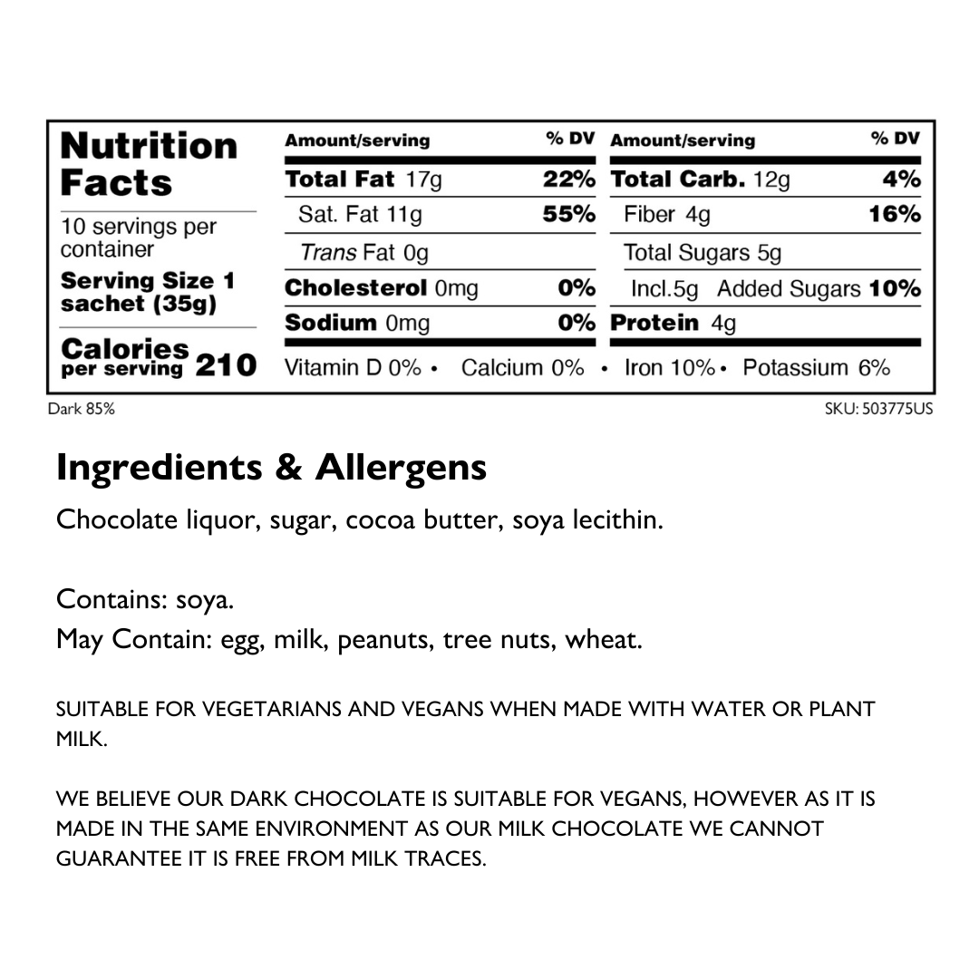 85% Dark Drinking Chocolate - Hotel Chocolat - Hotel Chocolat