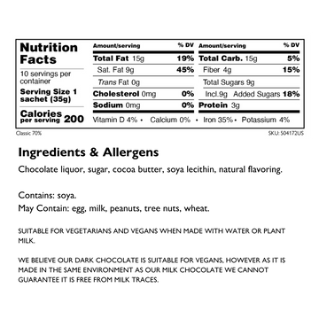 Classic 70% Hot Chocolate Flakes