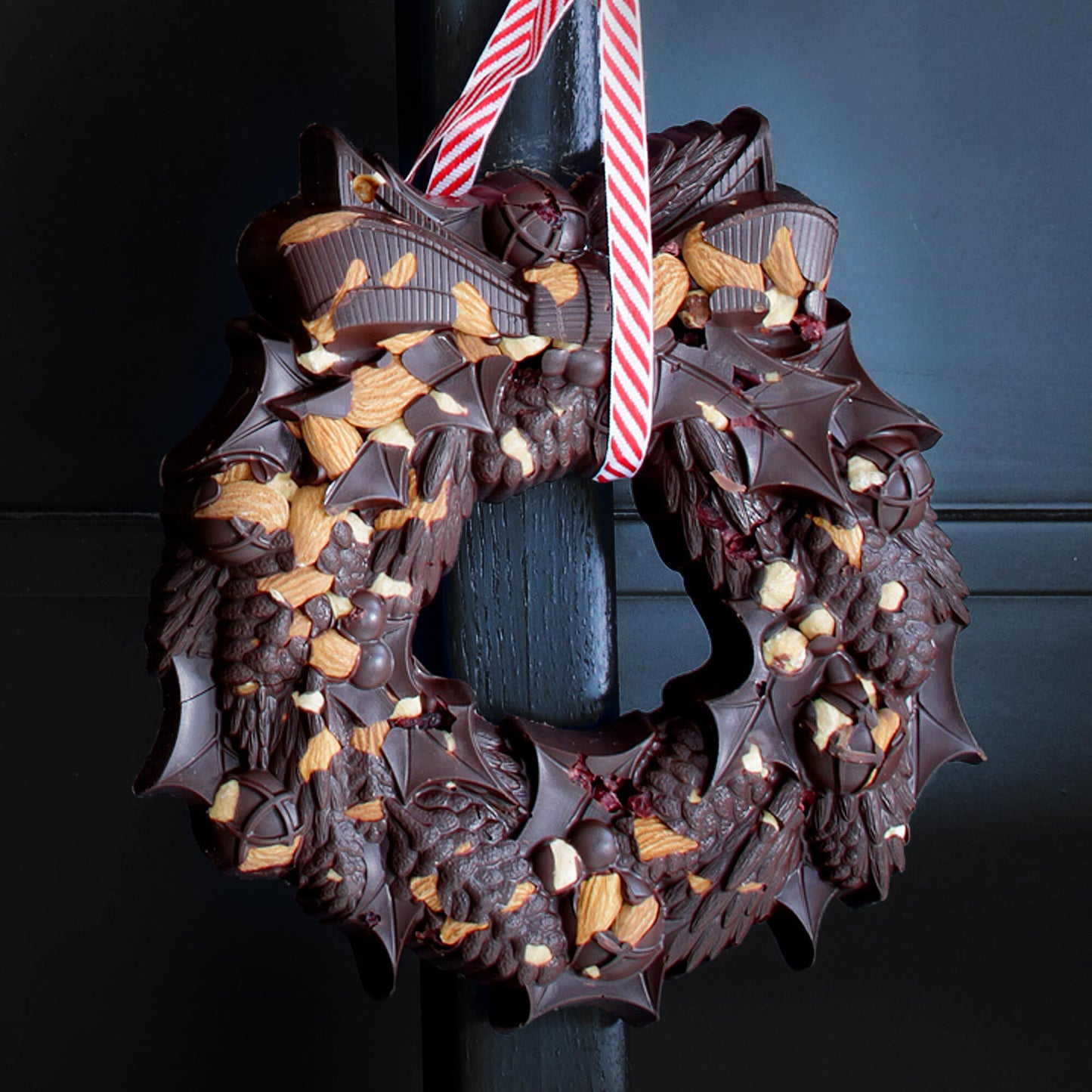 Large Dark Chocolate Wreath