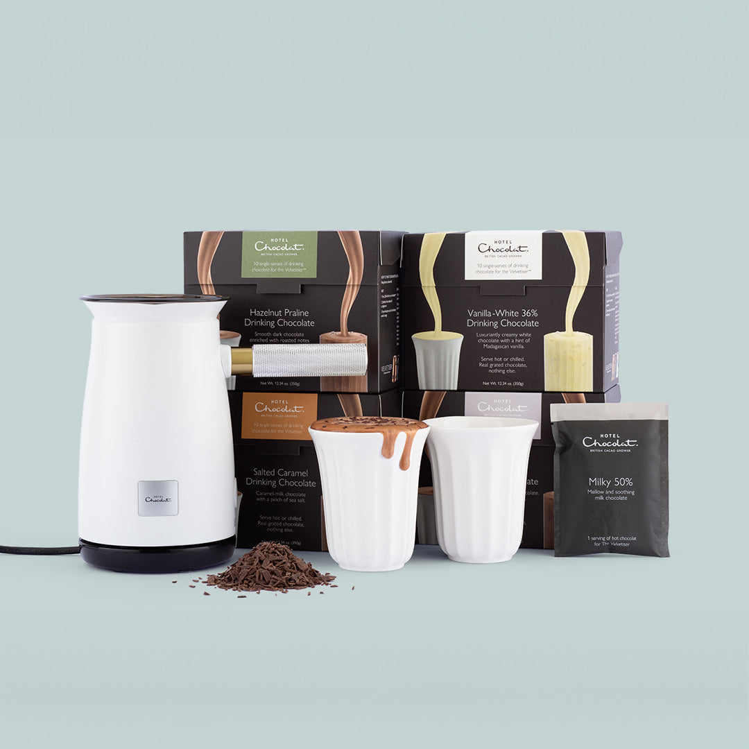 Hotel Chocolat Velvetiser top Hit chocolate and latte maker