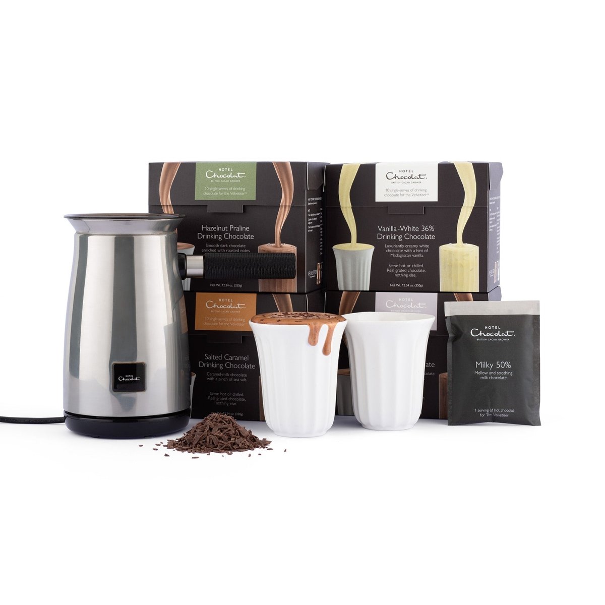 Hotel Chocolat VELVETISER 限定WHITE 新品・未使用 Hotel Chocolat Velvetiser & 2x Podcups, White