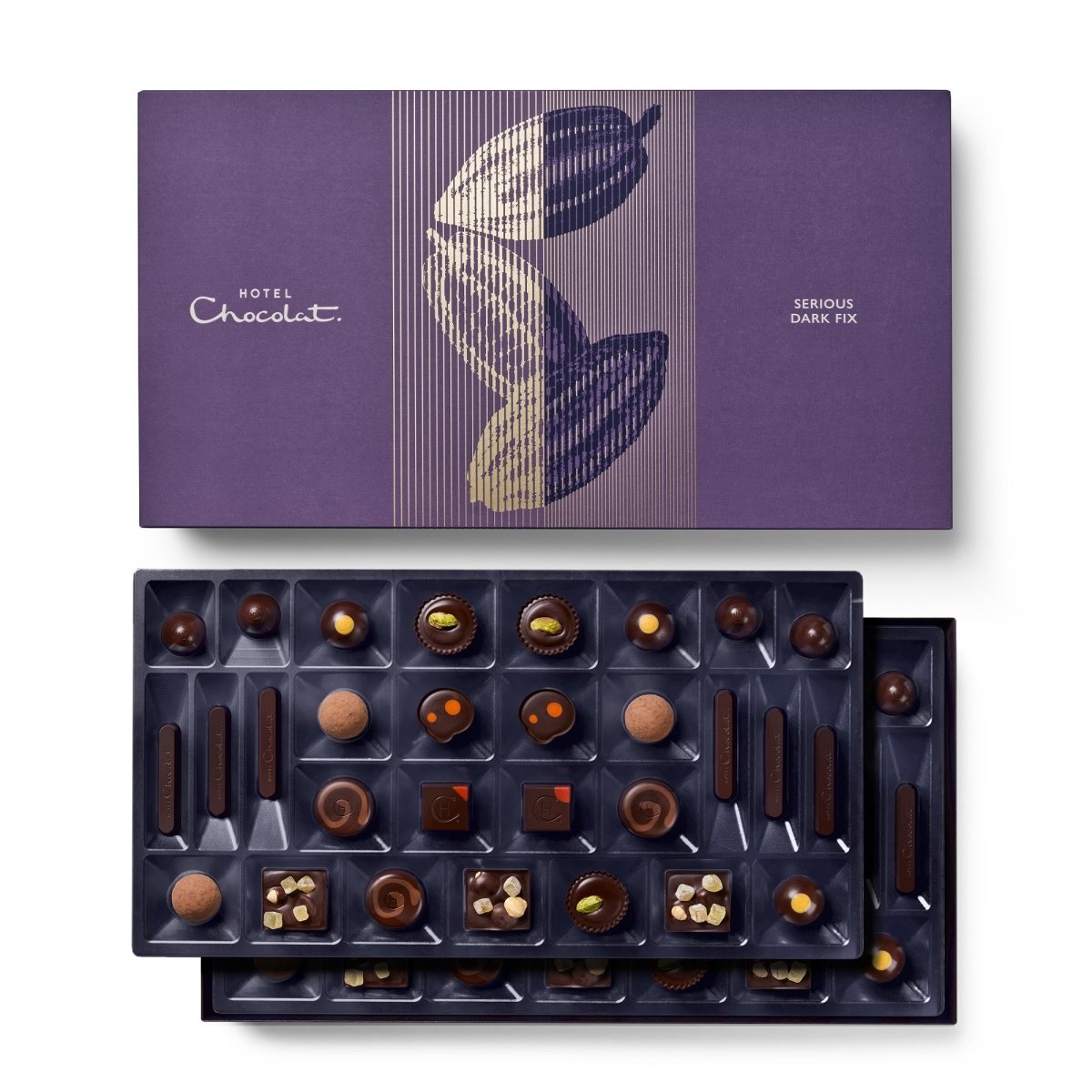Serious Dark Fix 58 Pack - Hotel Chocolat - Hotel Chocolat - Boxed Selections