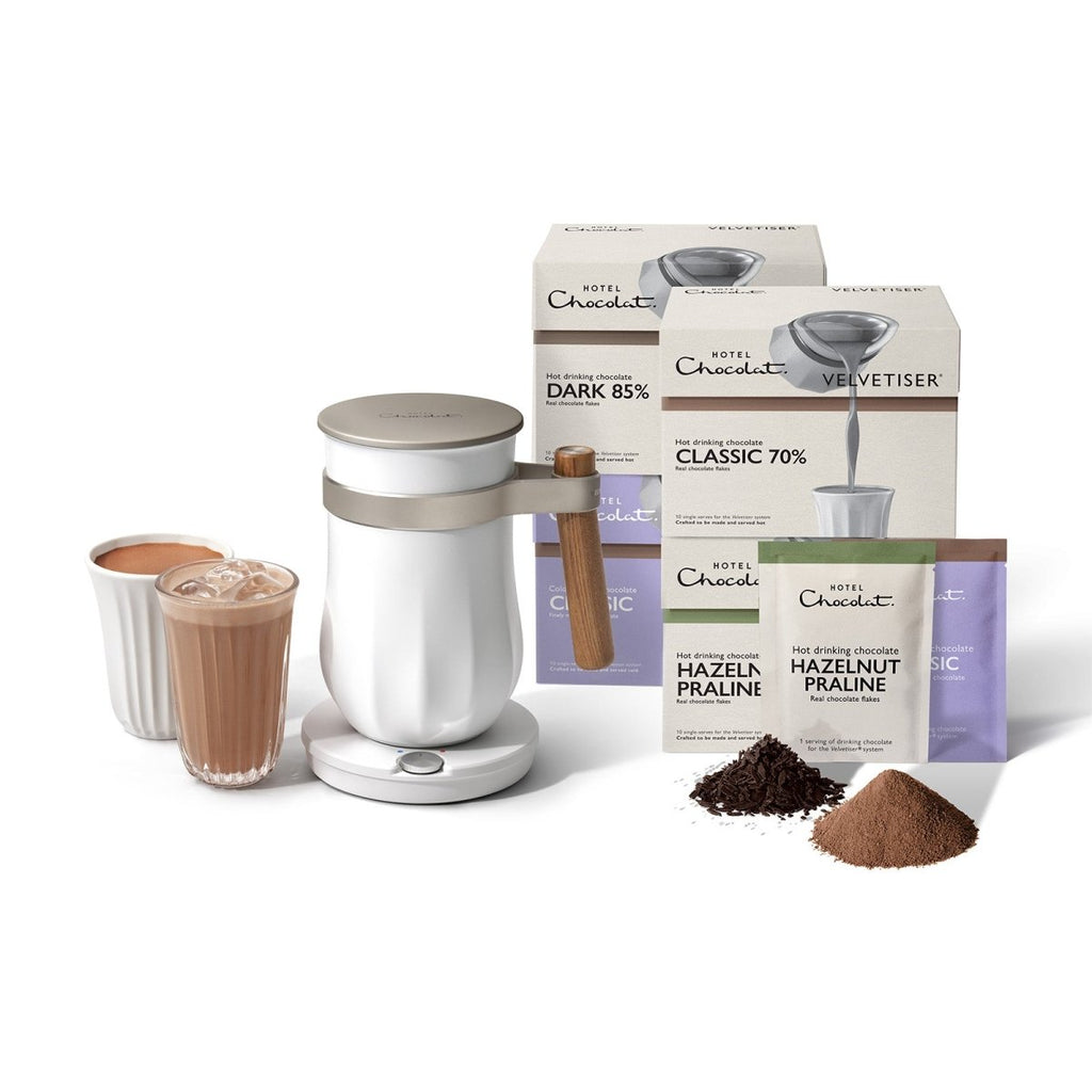 The Velvetiser Starter Kit - Chalk - Hotel Chocolat - Serious Dark Fix - Hotel Chocolat - Bundle