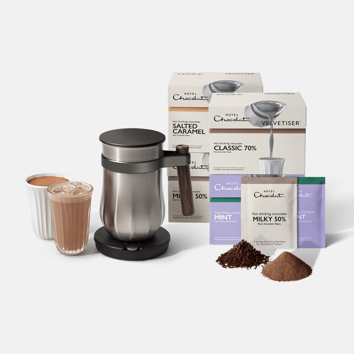 The Velvetiser Starter Kit - Hotel Chocolat - Pewter - Hotel Chocolat - Bundle