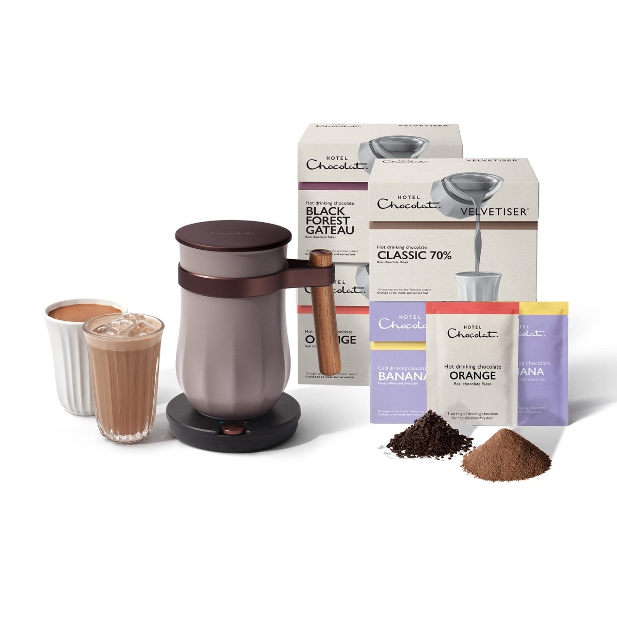 The Velvetiser Starter Kit - Pebble - Hotel Chocolat - Exuberantly Fruity - Hotel Chocolat - Bundle