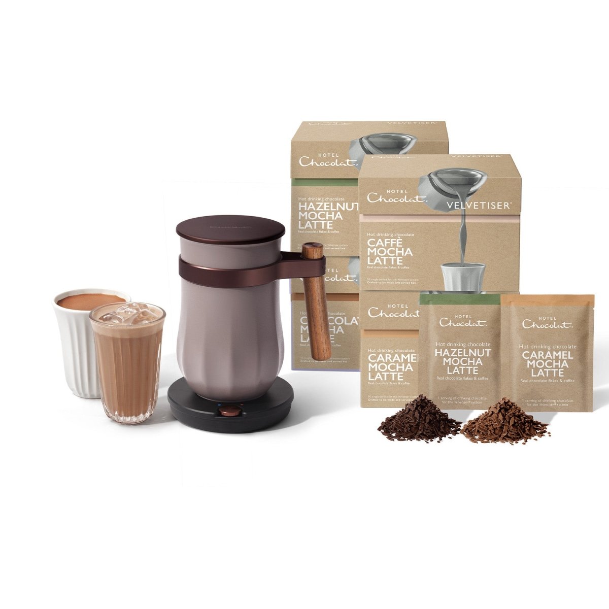 The Velvetiser Starter Kit - Pebble - Hotel Chocolat - Lattes and Mochas - Hotel Chocolat - Bundle