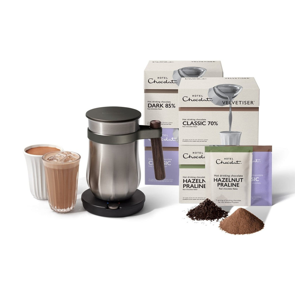 The Velvetiser Starter Kit - Pewter - Hotel Chocolat - Serious Dark Fix - Hotel Chocolat - Bundle