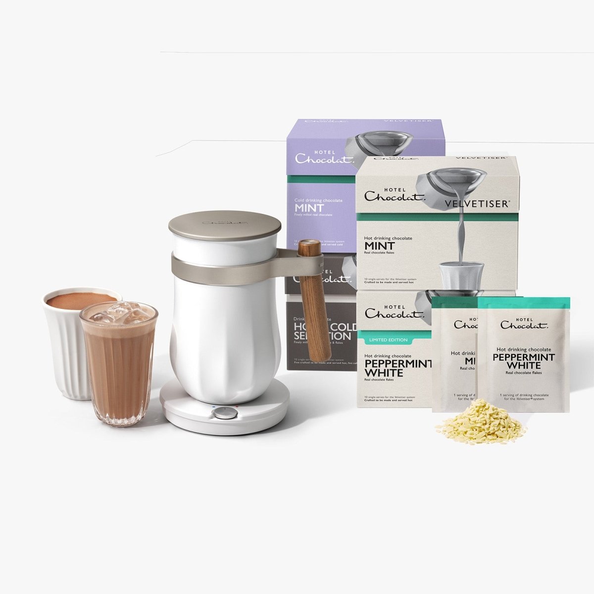 Velvetiser Starter Kit - All - New Chalk - Hotel Chocolat - Peppermint Collection - Hotel Chocolat - Hot Chocolate Maker
