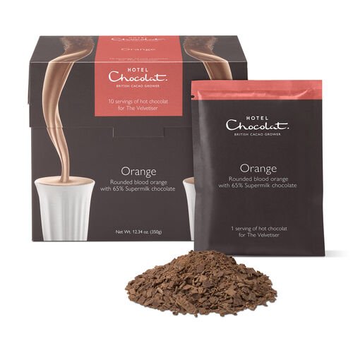 Orange Supermilk Hot Chocolate Flakes - Velvetiser - by Hotel Chocolat