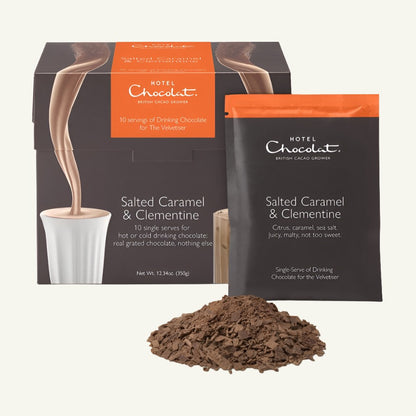 Salted Caramel & Clementine Hot Chocolate Flakes - Velvetiser - by Hotel Chocolat