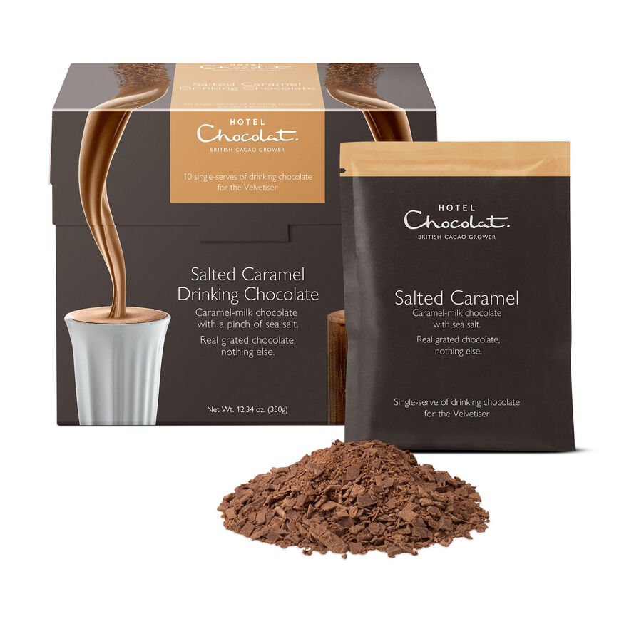 Salted Caramel Hot Chocolate Flakes - Velvetiser - by Hotel Chocolat